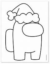 Among Coloring Santa Pages Draw Drawing Drawings Easy Cute Christmas Disney Kids Impostor Cartoon sketch template