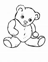 Teddy Bear Heart Coloring Pages Holding Getcolorings Printable Color sketch template