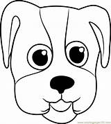 Puppy Face Coloring Simple Pages Template sketch template