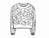 Sweater Cashmere Coloring Coloringcrew sketch template