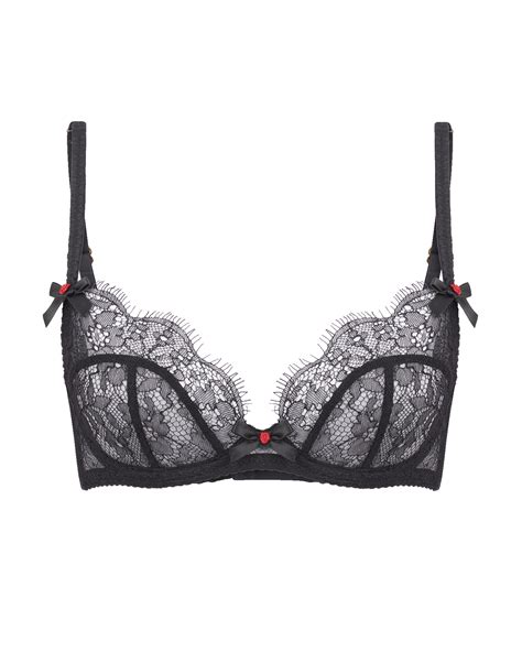 lorna lace plunge underwired bra in black by agent provocateur all