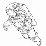Astronaut Coloring Pages Kids Stars Spacesuit Sun Space Wonder sketch template