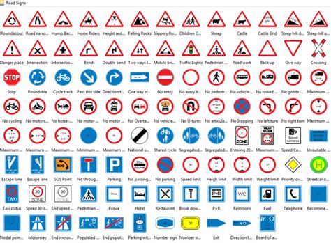 infographic road signs  roadway