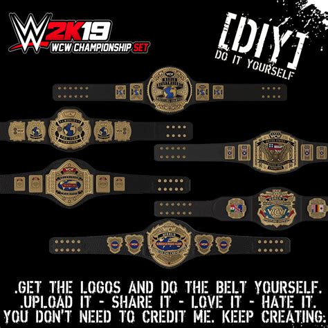 wcw championship set custom diy edition wwegames