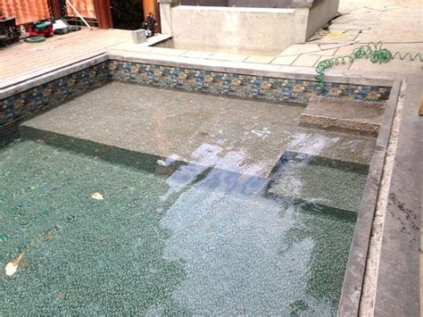 brown pebble pool liner tan mosaic rectangle pool pool small pool design