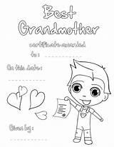 Coloring Grandma Pages Happy Mothers Grandparents Birthday Grandpa Grandmother Cards Printable Certificate Color Drawing Print Mother Kids Sheets Getcolorings Getdrawings sketch template