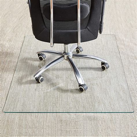 tempered glass chair mat    thick office chair mat