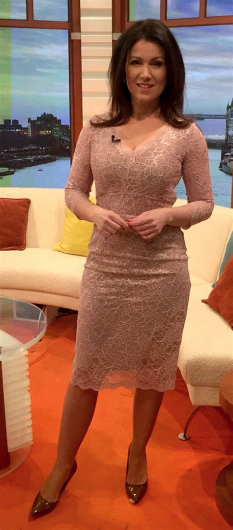 Good Morning Britain Presenter Susanna Reid Wears Low Cut Dress Daily