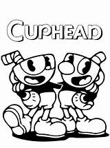 Cuphead Coloring Pages Fun Kids sketch template
