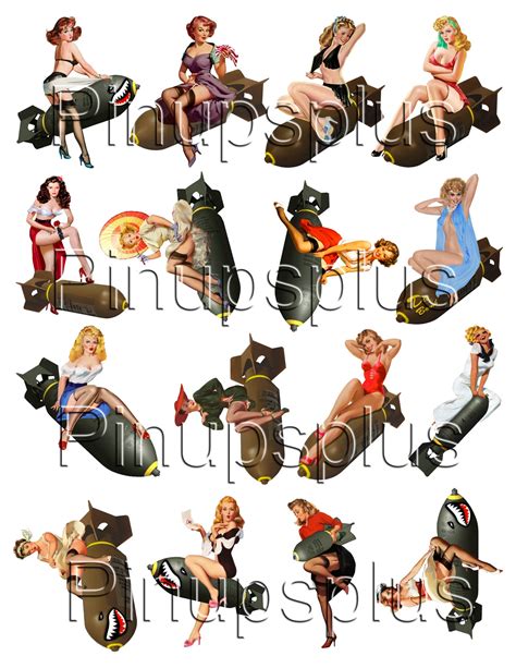 wwii pinup girl nose art model airplane decals 32 [32