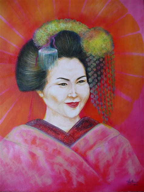Geisha Japanese Painting Oil Painting Gallery