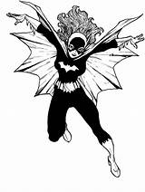 Batgirl Coloring Pages Jumping High sketch template