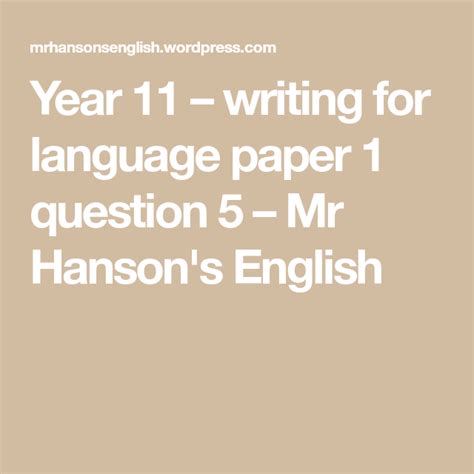 year  writing  language paper  question  writing year