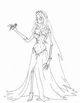 Bride Coloring Pages Corpse Getcolorings Indian Getdrawings Color sketch template