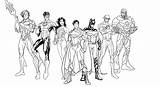 League Justice Coloring Pages Super Deviantart Line Superhero sketch template