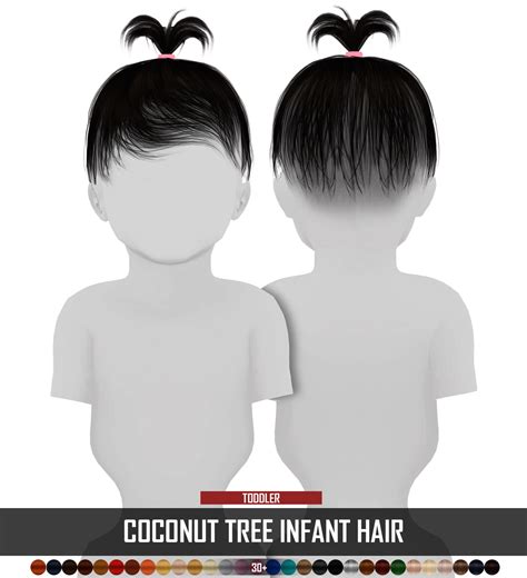 coconut tree infant hair redheadsims cc