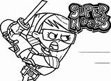 Coloring Supernoobs sketch template