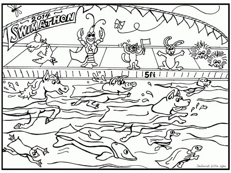 swimming pool coloring pages  kids   adults coloring home