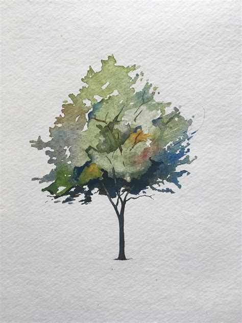 painting  tree  watercolors christopher p jones medium