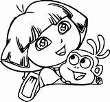 Dora Coloring Monkey Happy Wecoloringpage Pages sketch template