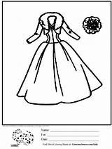 Coloring Dress Pages Wedding Library Clipart Clip Popular Comments sketch template