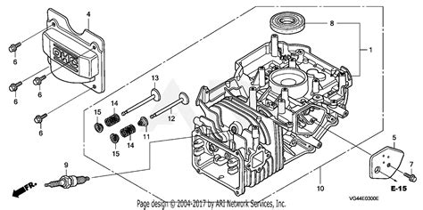 honda hrrk vxa lawn mower usa vin mzcg   mzcg  parts diagram  cylinder