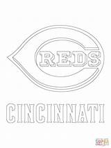Reds Coloring Cincinnati Logo Pages Baseball Printable Mlb Bengals Sport Popular Coloringhome sketch template