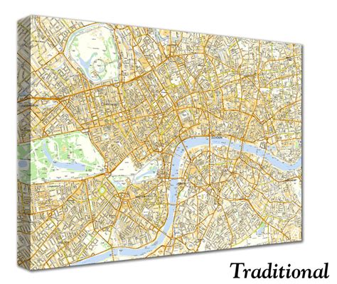london street map canvas print  love maps  notonthehighstreetcom