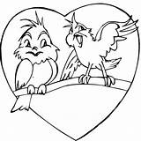 Coloring Valentines Birds Pages Color Valentine Printable Print Book Two Kids Clipart Heart Advertisement Getcolorings Getdrawings Canaries Singing Sitting Coloringpagebook sketch template