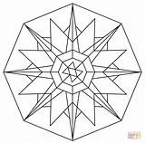 Coloring Kaleidoscope Pages Printable Drawing Paper sketch template