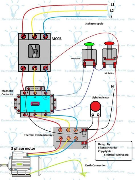 elegant  phase motor starter wiring diagram electrical wiring
