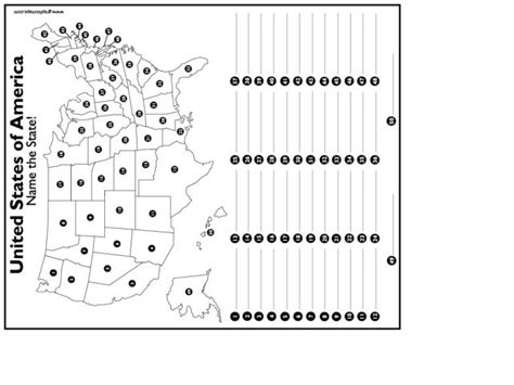 united states  america   state worksheet