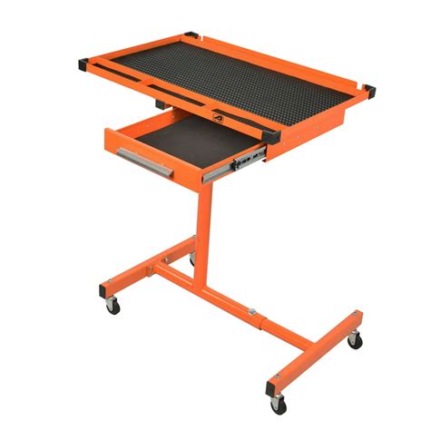 aain lt heavy duty adjustable work table  drawer lbs capacity rolling tool tray
