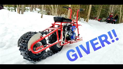 mini snow bike track kit demonstration youtube