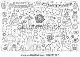 Quinceanera Objects sketch template