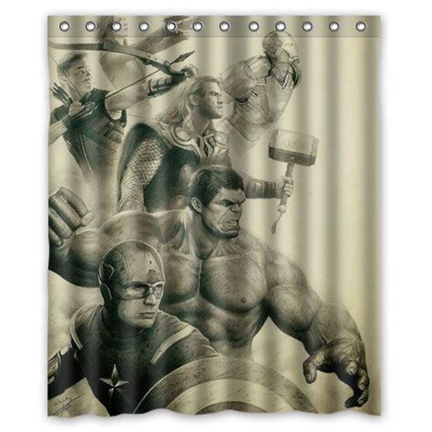 Superhero The Avengers Custom Shower Curtain 60 X 72 Bathroom Decor