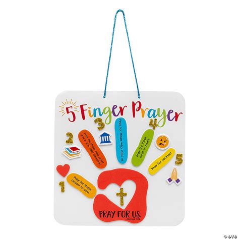 finger prayer handprint sign craft kit