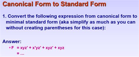 solved canonical form  standard form  convert  cheggcom