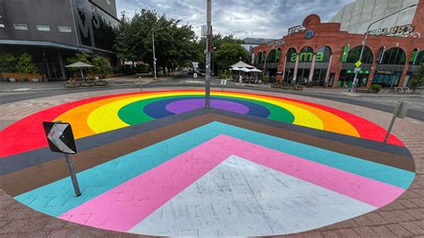 canberras rainbow roundabout receives  progressive revamp