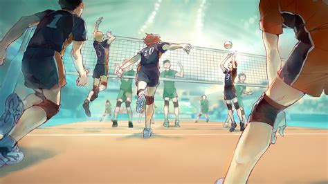 haikyu  teams playing volleyball hd anime wallpapers hd wallpapers id