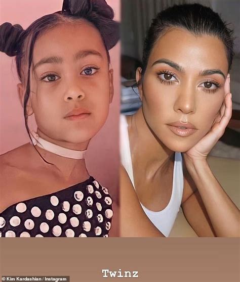 kim kardashian shares photo of daughter north twinning with aunt