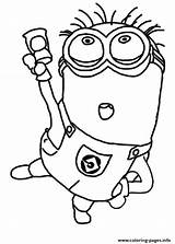 Coloring Minion Dance Jerry Printable Pages sketch template
