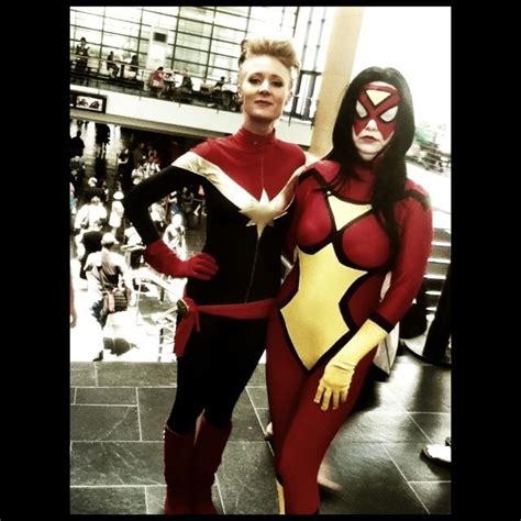 Captain Marvel And Spider Woman 1 Heroescon ‘13 Captain Marvel