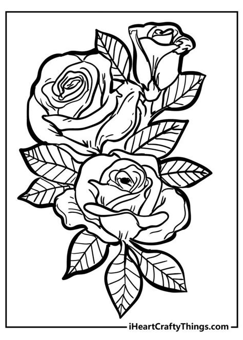 rose coloring pages original
