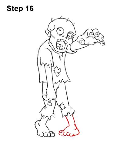 draw  cartoon zombie video step  step pictures