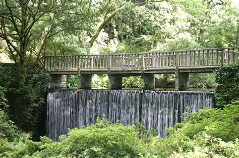 artificial waterfall photo picture image bodnant garden gardens uk