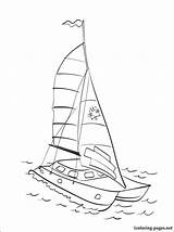 Catamaran Coloring Pages Template sketch template