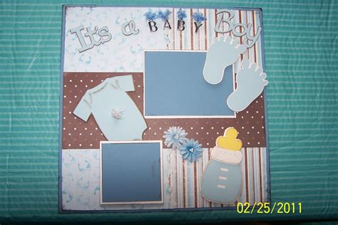 dees divine designs   baby boy  scrapbook page layout