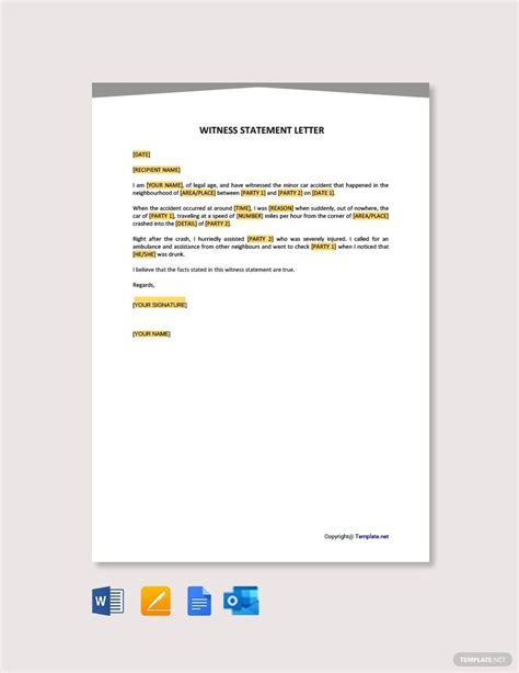 statement letter template