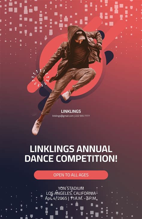 dance audition poster template  illustrator psd word publisher